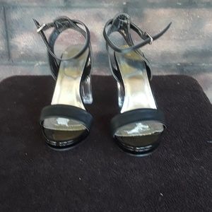 Black patent dress sandals